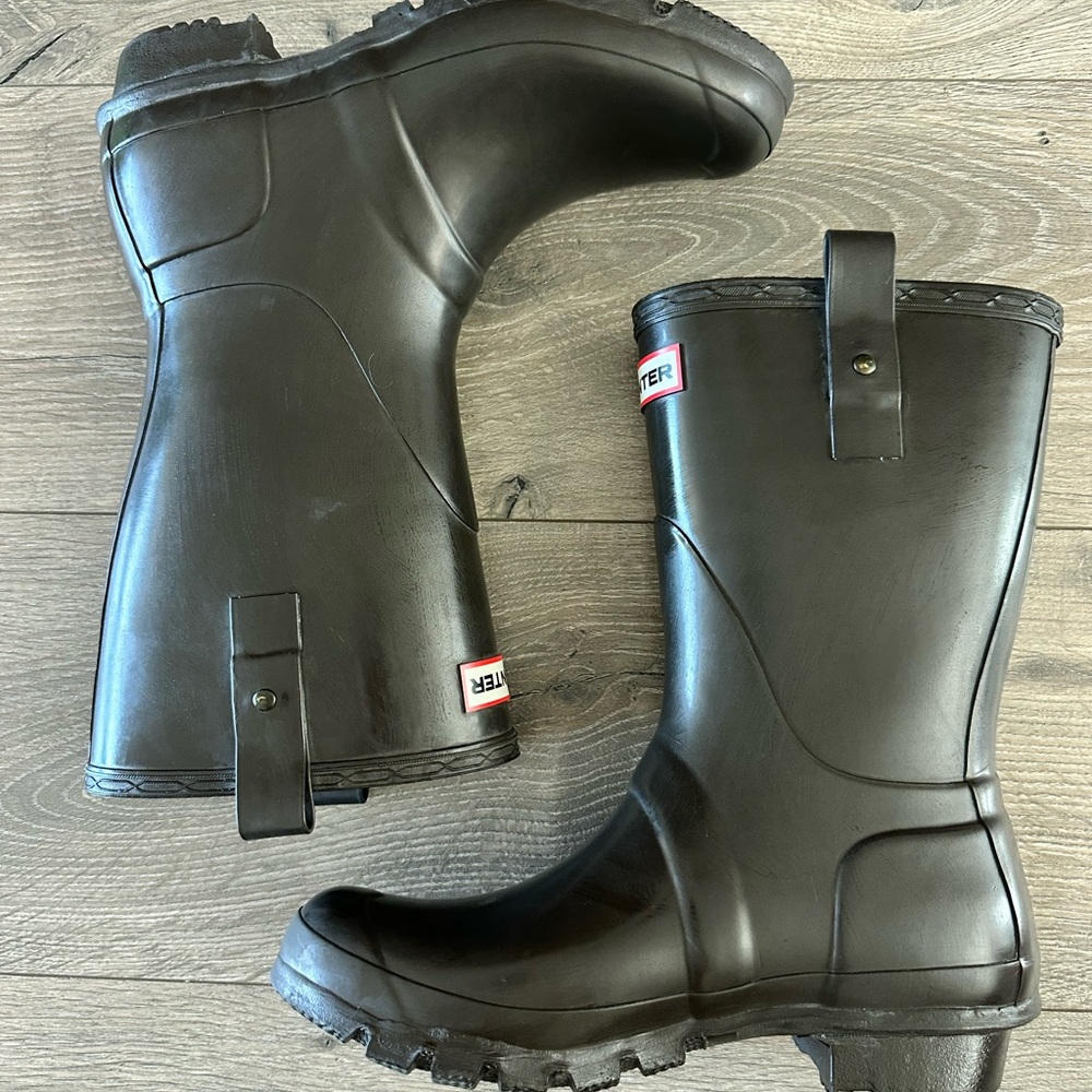 Hunter Boots Classic Short Black Waterproof Boots Size 9 Womens - Picture 7 of 11